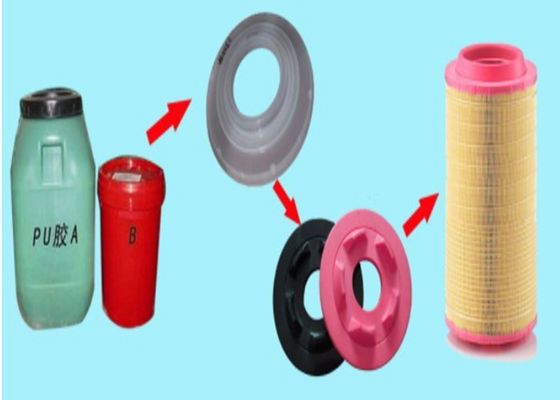 El pegamento anaranjado negro de la PU para el filtro de aire del automóvil se utiliza para el aire del molde de la PU filtro material