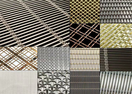 Metal neto Mesh For Ceiling Curtain Wall decorativo de la red de la raspa de arenque de la división
