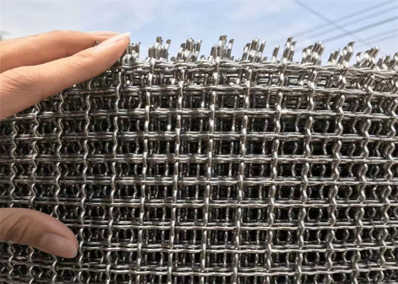 Alambre tejido Diamond Hole Corrugated Metal Crimped Mesh Decorative Steel Plate