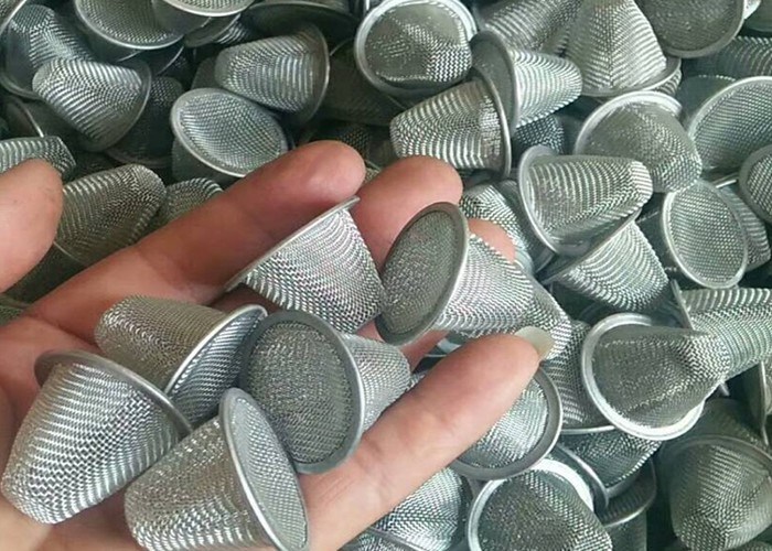 20-150 filtro de la fibra del metal del micrón, perforación rectangular 100 Mesh Water Filter