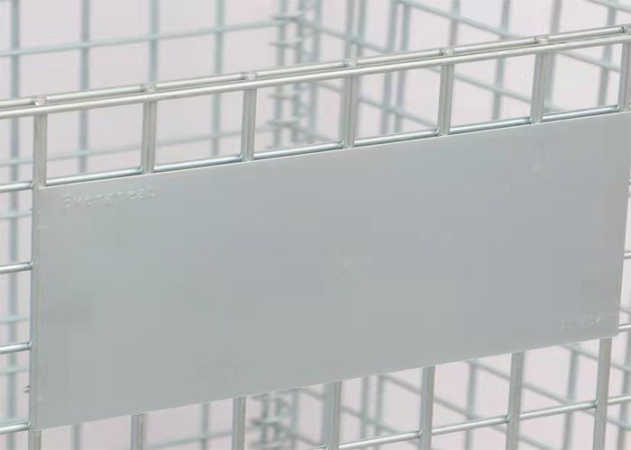 Logística plegable blanca de plata de Mesh Cage Electrostatic Spraying Turnover del alambre de 6,4 milímetros expresa