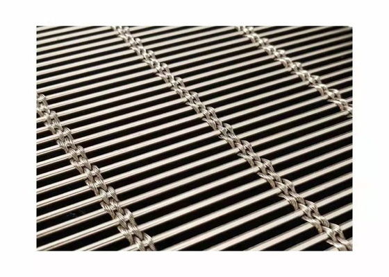 Metal neto Mesh For Ceiling Curtain Wall decorativo de la red de la raspa de arenque de la división